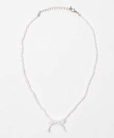 WEGO Lカラービーズリボンネックレス