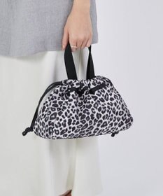 LeSportsac E/W CITY DRAWSTRING BAG??? /アップタウンレオパード/ブラック