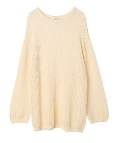 earth music&ecology メッシュ編みニットプルオーバー