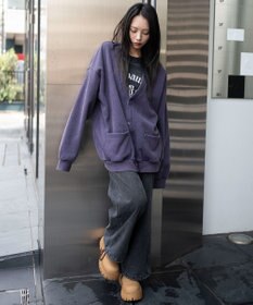 WEGO 【ユニセックス着用ITEM】ケミカルスウェットカーディガン