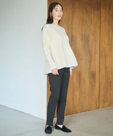 #Newans 【洗える】フレアシルエットチュニックニット