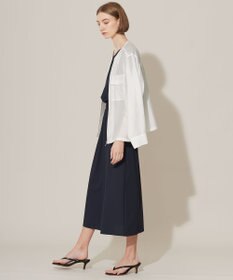 ICB L 【洗える】リヨセルナイロンワッシャー ノーカラーブルゾン