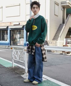 WEGO サークルロゴハーフジッププルオーバー