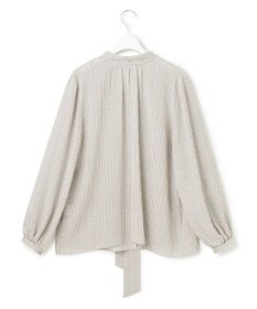 23区 L 【洗える】ヴィンテージ プリント ボウタイ ブラウス