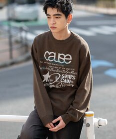 WEGO スプレーグラフィックニットプルオーバー