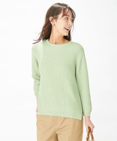 J.PRESS LADIES L 【洗える】コットン地柄 ニット