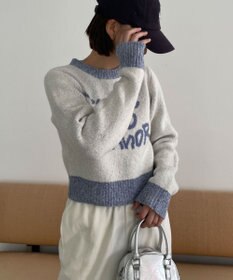 WEGO フラッフィーグラフィックちびニット