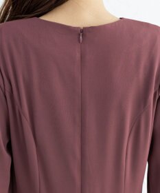 Tiaclasse L 【洗える】レース切り替えフレアワンピース