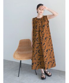 Te chichi コットンリップルアートプリントワンピース