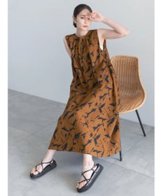Te chichi コットンリップルアートプリントワンピース