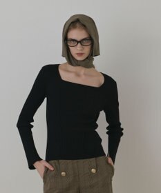 GRACE CONTINENTAL ハイゲージリブニットトップ