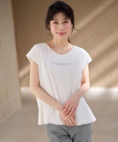ANY チュールデザインフレンチスリーブTシャツ