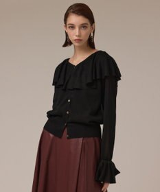 GRACE CONTINENTAL フリルニットカーディガン