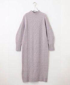 ANY SIS 【洗える】ハイネックケーブルニット ワンピース