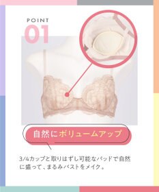 AMPHI ブラジャー ショーツセット まる胸メイク 推し活・推し事応援 Aカップあり 【ブラショーツセット】 上下セット ブラ BBJ201 アンフィ／ワコール
