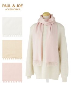 MOONBAT PAUL & JOE ACCESSOIRES ”PJ”ロゴブローチ付きムースタッチマフラー（パッケージ入り）