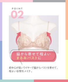 AMPHI ブラジャー ショーツセット まる胸メイク 推し活・推し事応援 Aカップあり 【ブラショーツセット】 上下セット ブラ BBJ201 アンフィ／ワコール