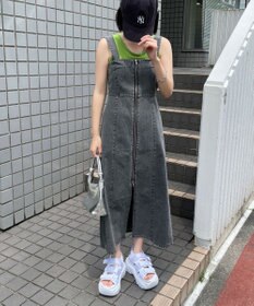 WEGO デニムWジップジャンスカ