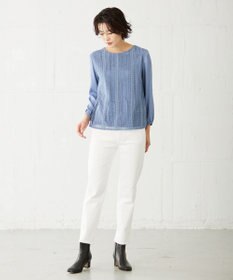 J.PRESS LADIES 【洗える】BASIC STRETCH DENIM ストレート パンツ