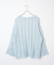 WEGO ケーブルメッシュメランジニット