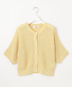 J.PRESS LADIES L 【洗える】PATTERN MESH ドルマンスリーブ カーディガン