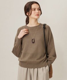 自由区 S 【洗える】ペーパーブレンドプルオーバー ニット