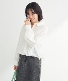 Green Parks イージーケア裾ドロストシャツ