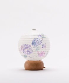 ちょうちん堂 【あかり道】〈手書絵付〉アジサイ ちょうちん ライト