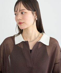 earth music&ecology シアーポロプルオーバー