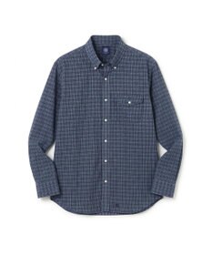 J.PRESS MEN 【夏でも着たい快適シャツ】シアージャカードチェック シャツ / B.D. ネイビー系3