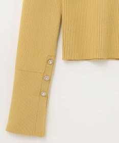 GRACE CONTINENTAL ビジューリブニットトップ