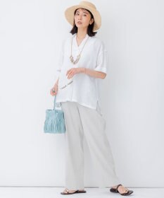 23区 【CLASSY.6月号掲載】MARCO MASI レザーフリンジ ミニ巾着 バッグ