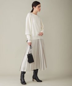 ICB 【洗える】レザーライクプリーツ スカート