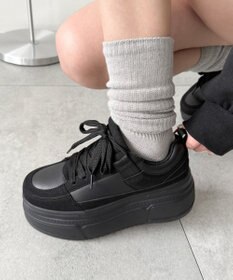 WEGO 厚底ワイドシューレーススニーカー