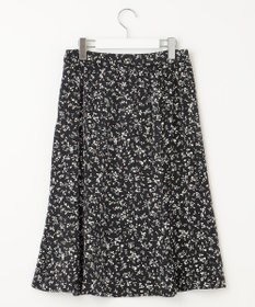 J.PRESS LADIES S 【洗える】ピーチサテン フラワープリント スカート