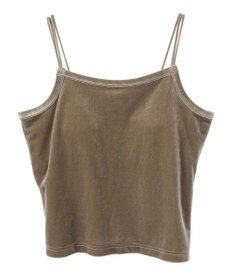 AMERICAN HOLIC カップ付き ベロアショートキャミソール