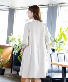 Tiaclasse L 【ダブルクロス】【洗える】フリルドレープワンピース