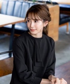 Tiaclasse L 【ダブルクロス】【洗える】フリルドレープワンピース