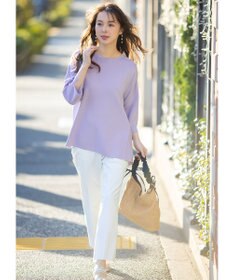 ANY SIS 【ストレッチ・接触冷感・撥水・UVカット・洗える】エアリーストレッチ テーパードパンツ