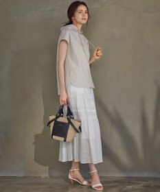 23区 【SLOW/一部店舗限定】コンパクトインレー フレンチスリーブ フーディー