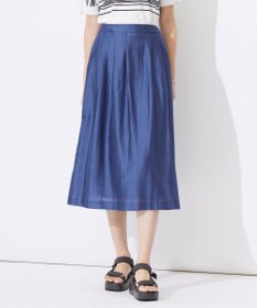 J.PRESS LADIES 【洗える】シアーソフトカールマイヤー タック スカート