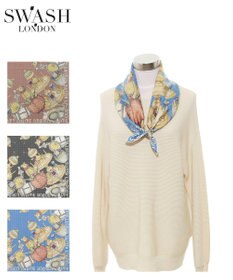 MOONBAT SWASH LONDON 大判シルクツイルスカーフ Trifle 68×68cm 日本製
