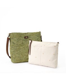 IBIZA ラフィア　ショルダーバッグ（草木染め）