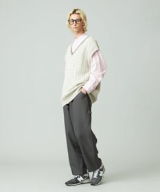 J.PRESS YORK STREET 【UNISEX】コットンケーブルチルデン ニットベスト