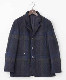 JOSEPH ABBOUD 【イタリア素材/軽量/中綿キルト】 スライバーチェックキルト ジャケット