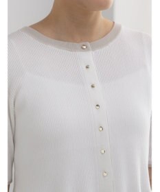 Te chichi ペプラムハーフスリーブニット