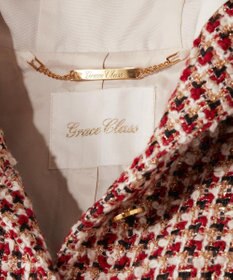 GRACE CONTINENTAL ツイードフードコート