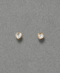 Phoebe 【金属アレルギー対応】ジュエルハートピアス　ゴールド/サージカルステンレス