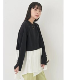 earth music&ecology プリーツヘムドッキングチュニック