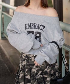 WEGO オフショルショートスウェット